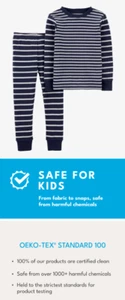 NWT Carter’s 2pc Navy Stripe Pajama Set Unisex Kids 14-Softest Cotton Pajamas!! - Picture 1 of 1