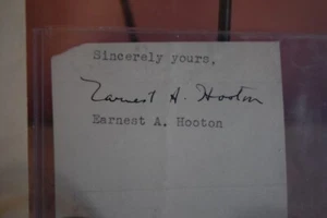 EARNEST HOOTEN AUTOGRAPH - Picture 1 of 2