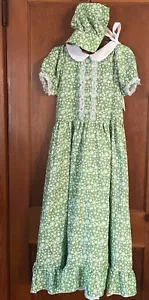 Prärie Kleid mit Haube grün weiß Schneeflocke Kurzarm Landhaus Kern Gr. S - Bild 1 von 18