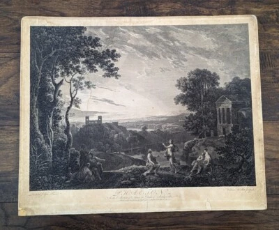 RARE Phaeton Richard Wilson 1763 25" x 20" Large Engraving Foto 1 de 4