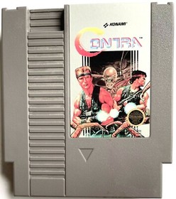 NINTENDO "CONTRA 1" AUTHENTIC ORIGINAL VINTAGE NES GAME CARTRIDGE