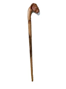 RAM NATURAL SUAR WOOD WALKING CANE HAND CARVED - Picture 1 of 3