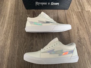 100% Auténtico Revenge x Storm Vans Perno Original Blanco 3M Reflectante LA - Imagen 1 de 10