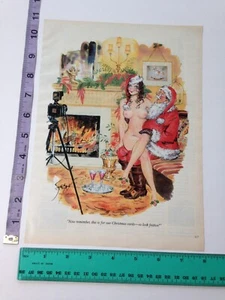 Magazine Clipping Doug Sneyd Cartoon - Christmas card nude pose - sex joke - Bild 1 von 3