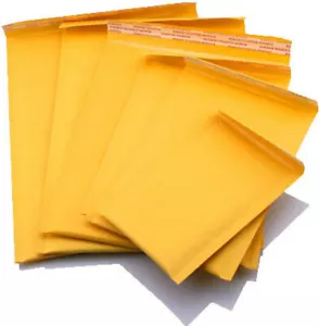 100 # 1 7" x 11" Kraftpapier Gepolsterte Luftpolster Umschläge Versandtaschen Versandtasche NEU - Bild 1 von 3