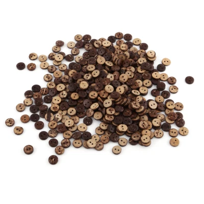 400Pc Coconut Shell 2 Holes Sewing Buttons Scrapbooking Decor Spares 10mm - Image 1 of 4