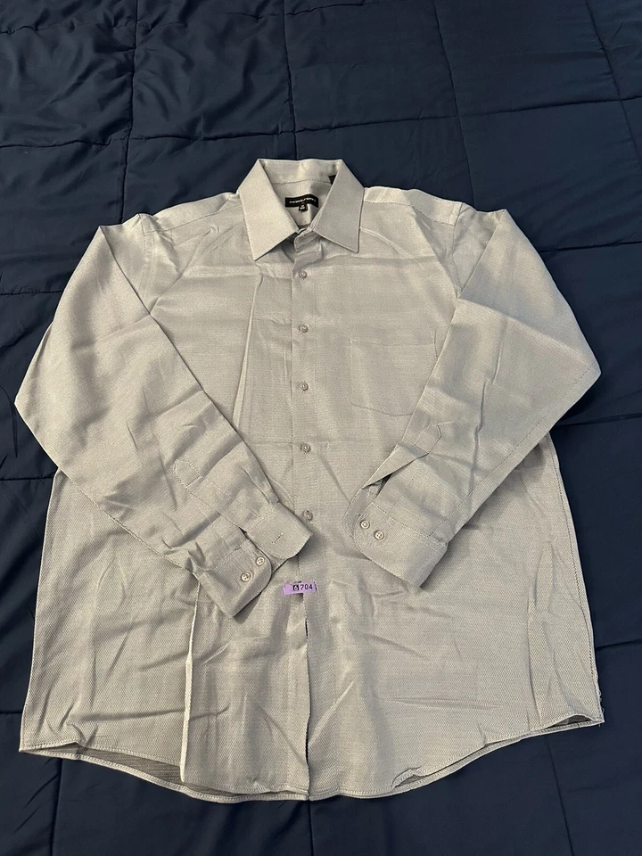 Camisa de vestir parisina para hombre 17 34/35 gris manga larga cuello en punta Foto 1 de 4