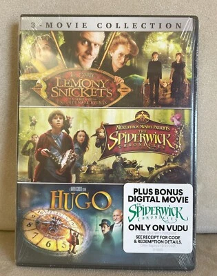 Lemony Snicket's/Spiderwick Chronicles/Hugo 3-Movie Collection (DVD) Jim Carrey - Image 1 of 3