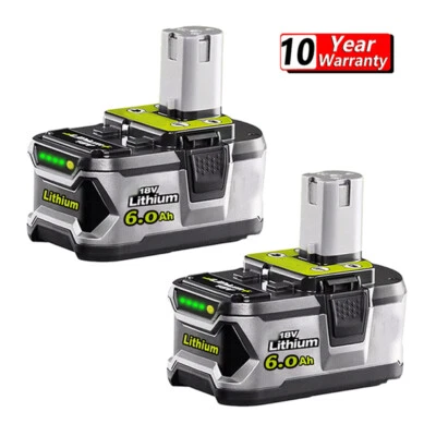 2PACK 6.0Ah For RYOBI 18V Battery One Plus High Capacity P108 Lithium-Ion P102