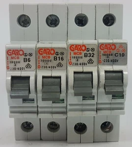 Garo einpolig SP 1P MCB 6A 10A 16A 20A 32A 40A 50A 63A Verstärker Typ B C 10kA - Bild 1 von 3