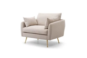 Luxury Armchair with FREE Ottoman | Designer Quality | WAREHOUSE CLEARANCE - Picture 1 of 14
