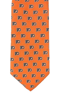 VINEYARD VINES Silk Tie Philadelphia Flyers Logo NHL Hockey-61"-New w/out tags - Picture 1 of 5