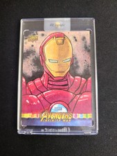 Marvel Iron man Sketch Card Jamie Joslyn 2018 UpperDeck Marvel Avengers Infinity