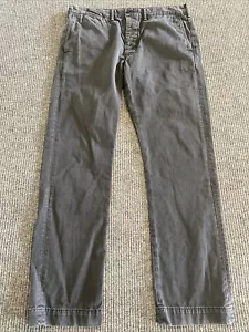 Cerniera Chino da uomo 34x32 grigie senza stretch uso generale con pulsante di utilità - Foto 1 di 12