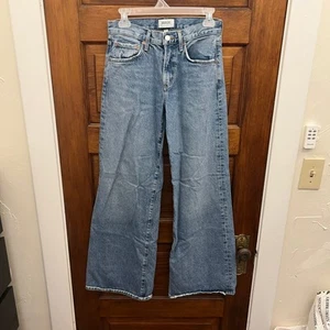 AGOLDE Clara Baggy low-rise wide-leg organic jeans size 23 Women's $240 - Picture 1 of 17