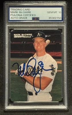 PSA 10 Mark McGwire Signed 1988 PSA DNA Auto Grade 10 Bold Complete Early Auto - Image 1 of 2