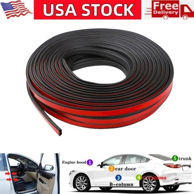16.4Ft Auto Rubber Seal Strip Weatherstrip for Car Window and Door Engine Cover - Image 1 of 4