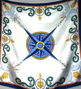 EE. UU. Naval Academy Grande 38" x 38" Bufanda Cuadrada Colores-Rojo, Azul, Amarillo, Verde - Imagen 1 de 9
