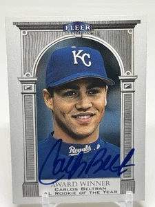 2000 Fleer Tradition Update #435 Carlos Beltran AL Rookie Of The Year SIGNED - Picture 1 of 2