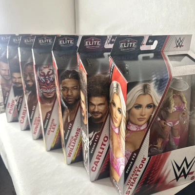 Juego completo de 7 figuras de acción de lucha libre Mattel WWE Elite 113 2024 con lote de persecución Foto 1 de 4