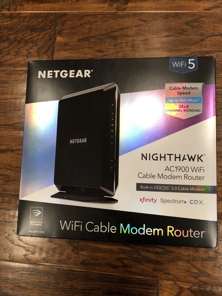 Netgear- Nighthawk AC 1900 WIFI Cable Modem Router - Image 1 of 4