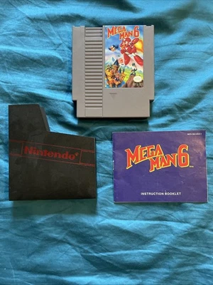 Mega Man 6 (Nintendo NES, 1994) Authentic Tested w/Manual & Dust Cover - Image 1 of 4