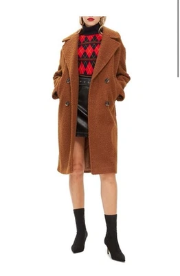 Abrigo Topshop Boucle de gran tamaño talla 2 Foto 1 de 4