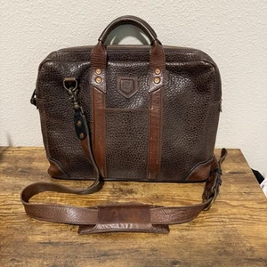 Mission Mercantile Theodore Leather Attache Slimline Briefcase Bag Expresso Mens - Picture 1 of 18