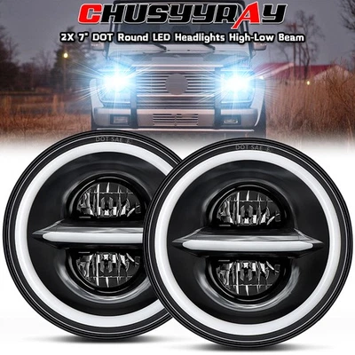 Faros LED de 7 pulgadas para Mercedes Benz G500 G55 AMG 2002-2003 2004 2005 2006 Foto 1 de 4