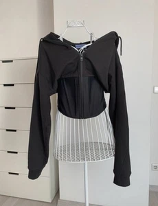 Mugler x H&M Pullover mit Korsage Schwarz Gr M - Bild 1 von 8