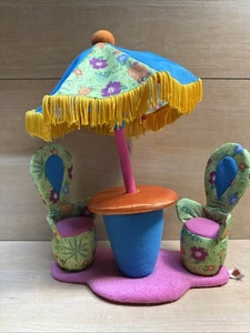 Playset Groovy Girls Patio Party anni 90-2000, peluche vintage in ottime condizioni - Foto 1 di 12