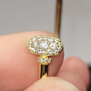 Kendra Scott* Grayson Cuff Bracelet w/cz 2"1/8",open1" Good Condition - Picture 1 of 9