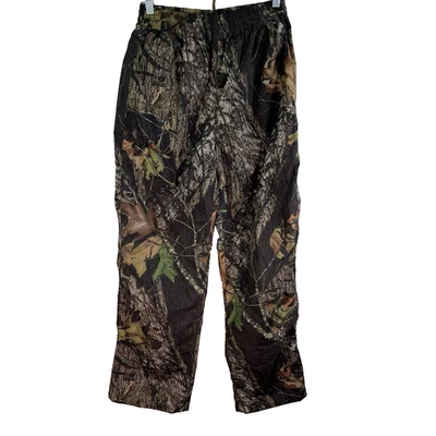 Mossy Oak Dry Lit II Packable Rain Pants Mens Size M Green Camo 26-34X31 - Image 1 of 4