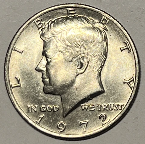 BU 1972 Kennedy Half Dollar Philadelphia Mint USA 50c BU - BUY MORE, SAVE MORE ! Cover