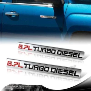 2 PIEZAS 6.4L TWIN TURBO Adhesivo de aluminio emblema de maletero insignia Pegatina Calcomanía - Imagen 1 de 5