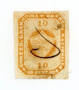 COLOMBIA SC #11 YV #8 PEN CANCEL 4 LARGE MARGINS SOUND - USED - Picture 1 of 2