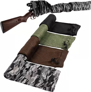 4Pcs Gun Socks for Rifles and Shotguns | Knit Gun Sock 52 X 6 Inches- Elastic - Picture 1 of 7