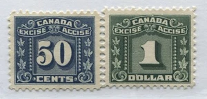 1934 Excise Tax 50 cents and $1 stamps mint no gum - Picture 1 of 1