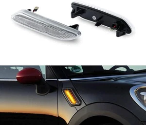 2x Clear Lens Side Indicator Repeater Light For Mini Countryman R60 Paceman R61 - Picture 1 of 9