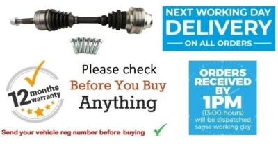 Drive Shaft Front Right Fits MERCEDES BENZ VITO 108 2.2 CDI (1999 to 2004) - NEW - Image 1 of 4