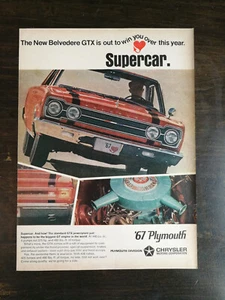 Vintage 1967 Plymouth GTX Full Page Original Ad 1022 - Picture 1 of 1