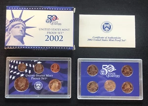 2002-S PROOF SET United States Mint (10 Coins) Complete Set w/Packaging & COA - Picture 1 of 4