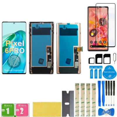 For Google Pixel 6 Pro 6Pro AMOLED LCD Display Screen Touch Digitizer + Frame - Image 1 of 4