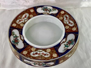 Antique Gold Imari Japanese 8" Footed Ash Tray Mint Condition Vintage Floral - Picture 1 of 7