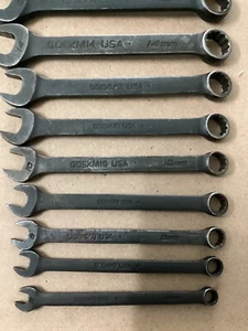 SNAP-ON Combination Metric 12 Pc.Wrench Set Black USA - Picture 1 of 9