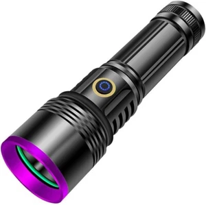 Torcia UV ricaricabile 30W 365nm luce nera filtro UV torcia per rilevamento - Foto 1 di 9
