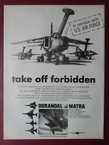 5/1985 PUB MATRA DURANDAL BOMBE ANTI PISTE ARMEE AIR USAF ORIGINAL AD - Bild 1 von 1