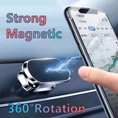 Universal Magnetic Phone Holder Stand 360 Strong Magnet Car Mobile Mount Black - Image 1 of 4