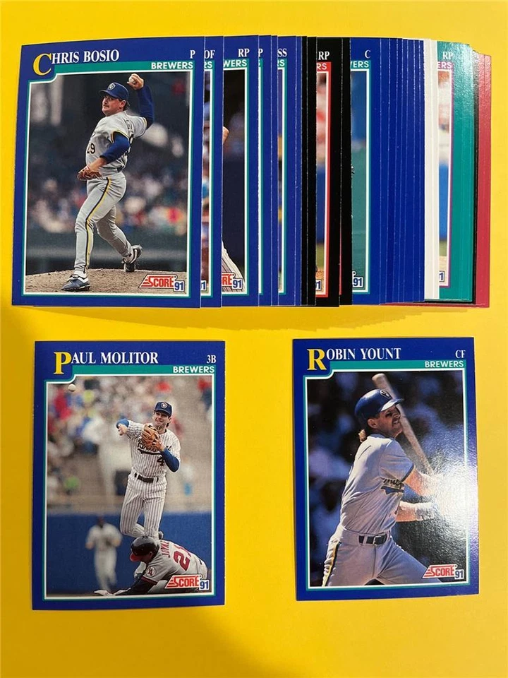 Juego de 32 cartas intercambiadas de novato 1991 Score Milwaukee Brewers Team Foto 1 de 1