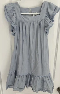 Crewcuts Girls' flutter-sleeve dress with poms double lined size: 10 EUC - Picture 1 of 13